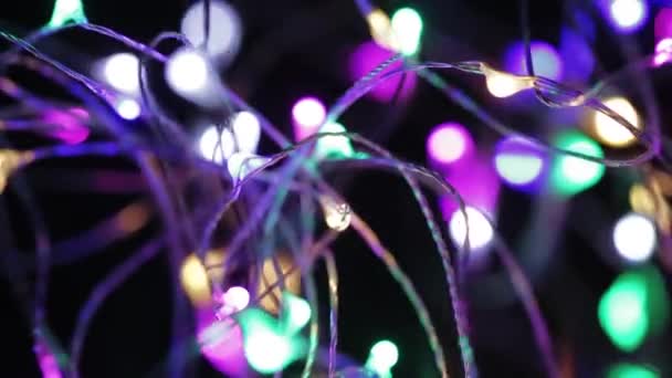 Ghirlande elettriche di Capodanno — Video Stock