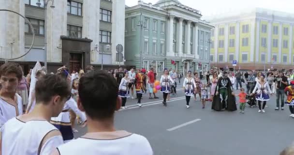 Rusland Moskou September 2018 Tijdens Viering Van Hoofdstad Van Rusland — Stockvideo