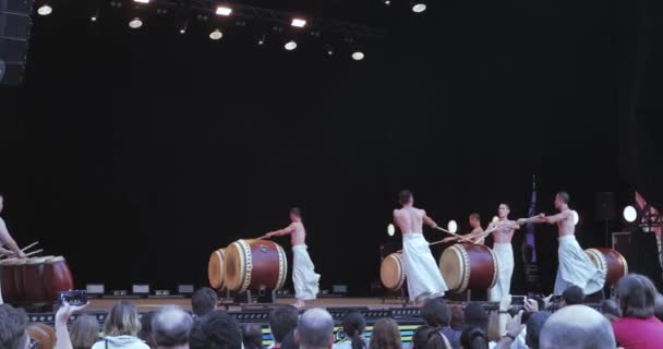 Desempenho de bateristas japoneses — Vídeo de Stock