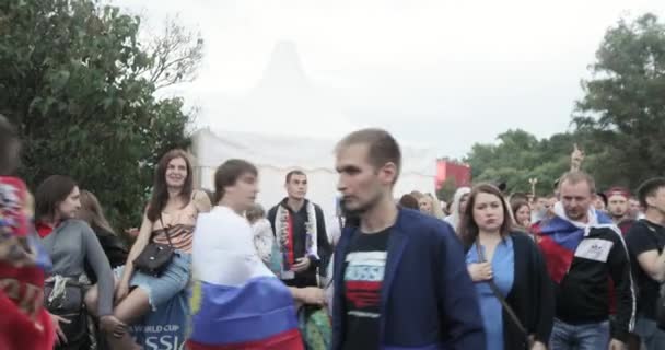 Festiwal fanów FIFA na wzgórza Worobiowe — Wideo stockowe