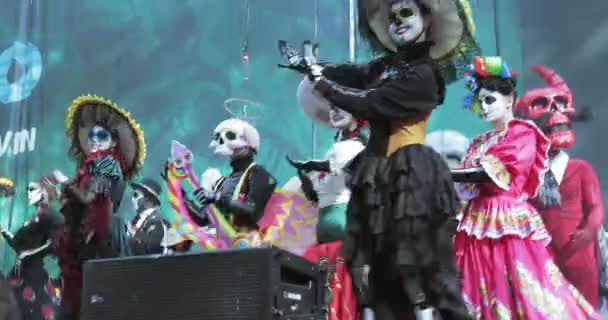 Carnaval mexicain Célébration des morts — Video