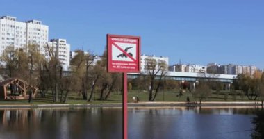 Şehir parkında gölet