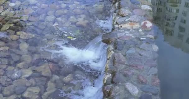 Cascade dammen i parken — Stockvideo