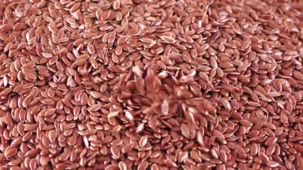 Flax seeds in bulk — Stock Video