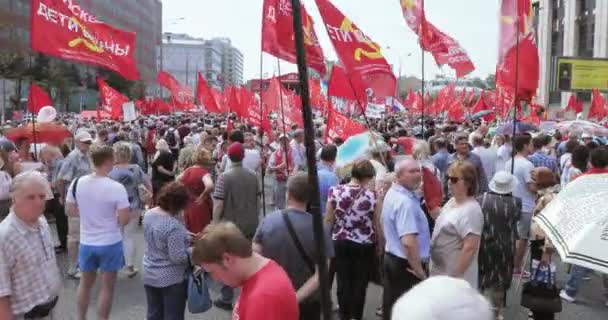 Reunião acordada contra o aumento — Vídeo de Stock