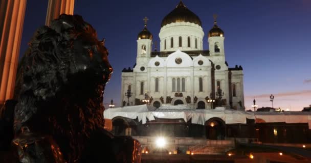 Θέα στον καθεδρικό ναό του Χριστού Σωτήρος — Αρχείο Βίντεο