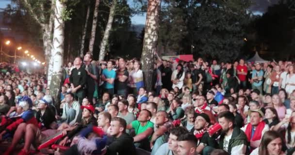 Fest der Fifa-Fans auf den Spatzenhügeln — Stockvideo