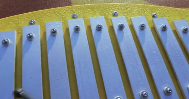 Glockenspiel üzerinde kelepçelememz — Stok video