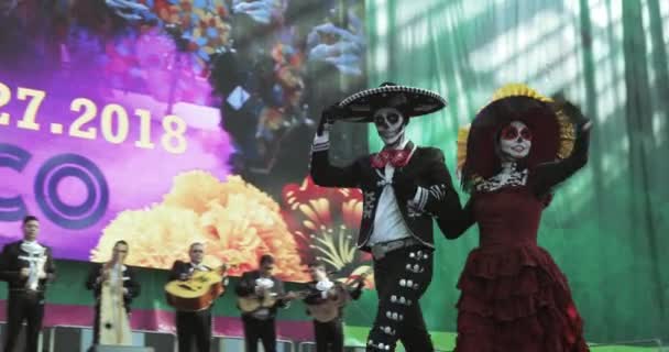 Carnaval Mexicano Celebração dos mortos — Vídeo de Stock