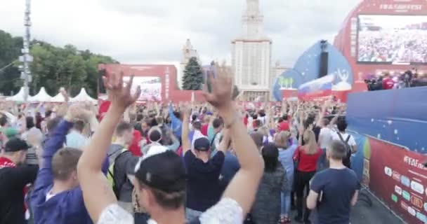 Festival of fans of FIFA on the Sparrow Hills — Stock Video