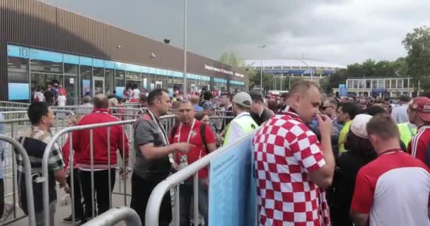 De ventilators van de voetbal van Kroatië — Stockvideo