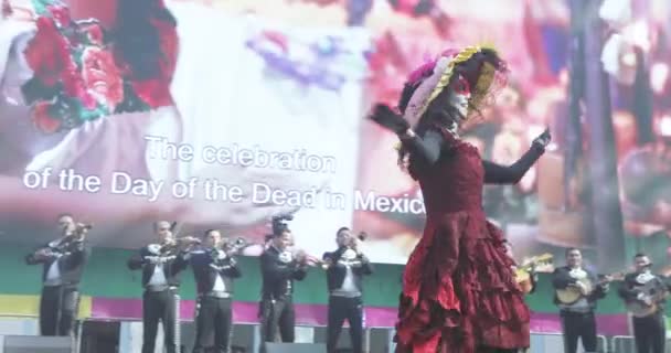 Mexican Carnival Celebration of the dead — Stock Video