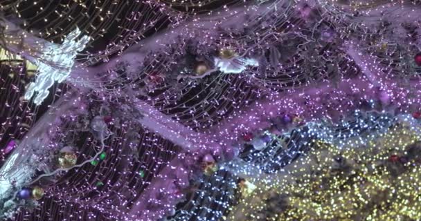 新年灯饰的拱门 — 图库视频影像