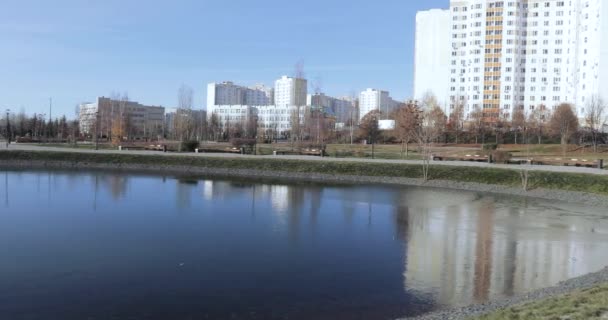 Cascade pond in the park — Stock Video