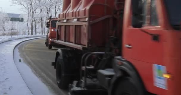 Snow cleaning tractor — Stock Video