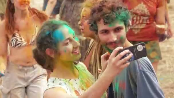 Festival de cores Holi — Vídeo de Stock