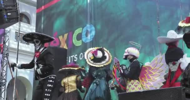 Carnaval Mexicano Celebración de los Muertos — Vídeos de Stock