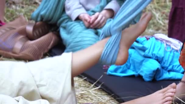 Russia Abrau Haziran 2017 Zifa Ostashko Rebzo Masajı Yapıyor Kwammanga — Stok video