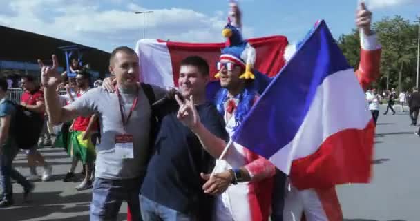 Football fans of France — Stock Video