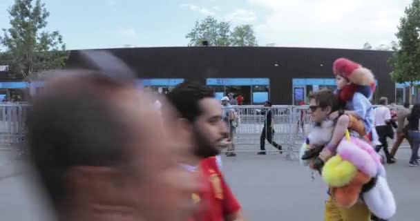 Fotbaloví fanoušci Španělska — Stock video