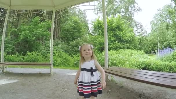 Lány táncol a természetben — Stock videók