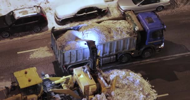 雪クリーニング トラクター — ストック動画