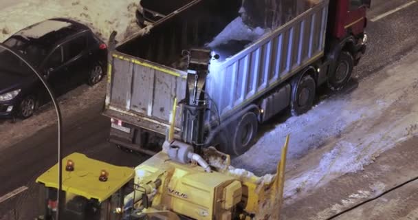 Trator de limpeza de neve — Vídeo de Stock