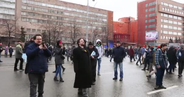 Manifestación por la libertad de Internet — Vídeos de Stock