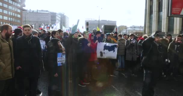 Manifestación por la libertad de Internet — Vídeos de Stock