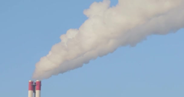 Stație de țevi fumuroase — Videoclip de stoc