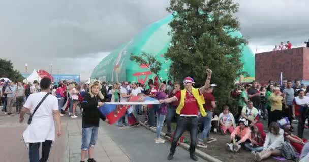 Fifa ワールド カップ、雀が丘のファンのお祭り — ストック動画