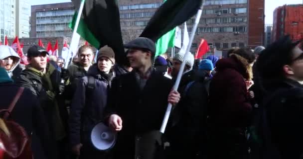 Митинг за свободу интернета — стоковое видео