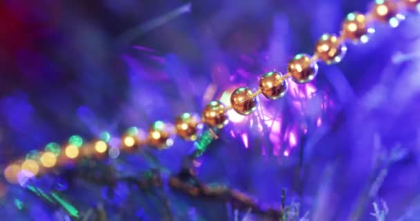 Lichter am Weihnachtsbaum — Stockvideo