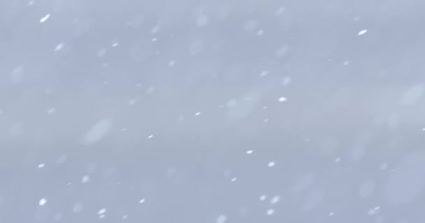 Det snöar på vägen — Stockvideo
