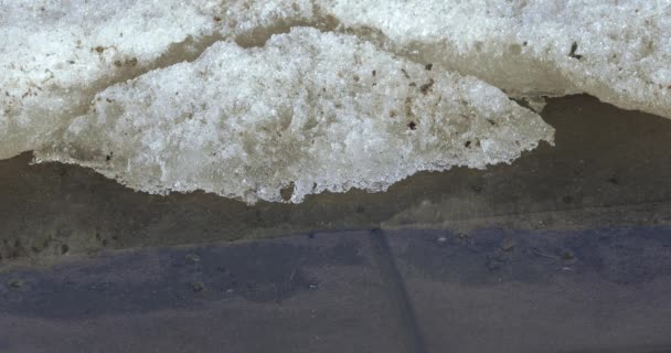 Schnee und Eis schmelzen — Stockvideo
