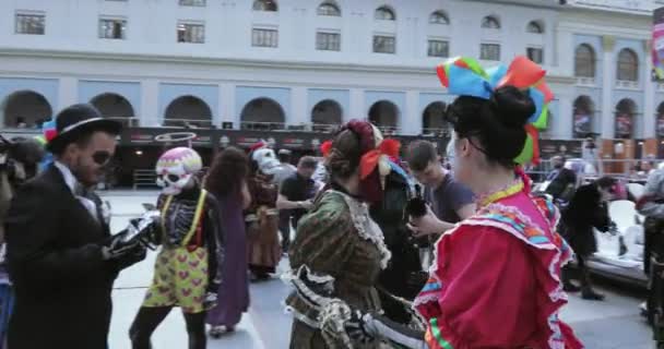 Mexicaanse carnaval viering van de doden — Stockvideo