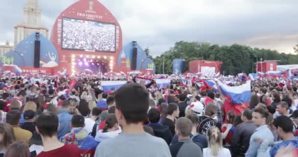 Festival of fans of FIFA on the Sparrow Hills — Stock Video