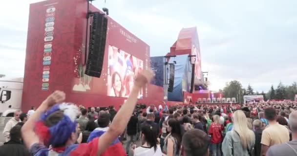 Festival of fans of FIFA on the Sparrow Hills — Stock Video