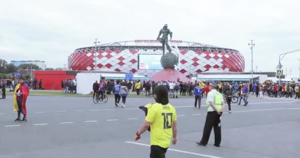 Fãs de futebol da Colômbia — Vídeo de Stock