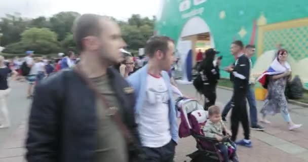 Fest der Fifa-Fans auf den Spatzenhügeln — Stockvideo