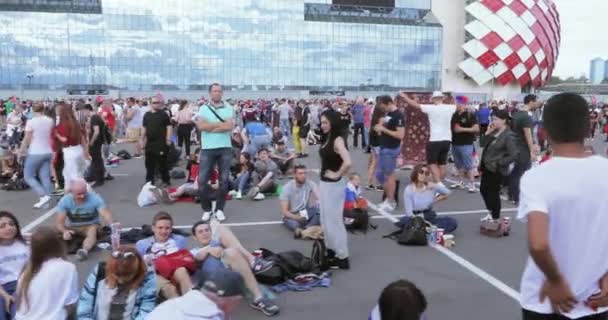 Spartak stadyumu FIFA taraftar Festivali — Stok video