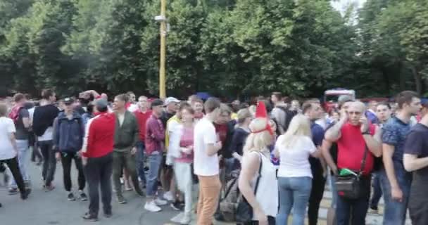 Fest der Fifa-Fans auf den Spatzenhügeln — Stockvideo