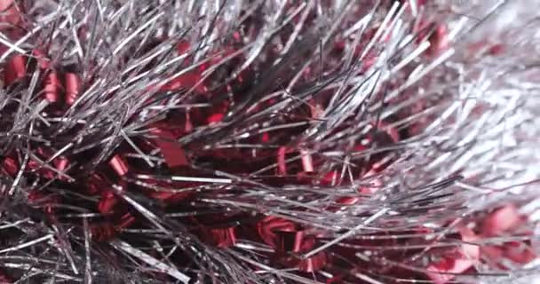 Bokeh Christmas tinsel — Stock Video