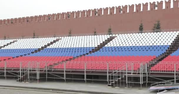 Preparando a Praça Vermelha para a celebração de 9 de maio — Vídeo de Stock