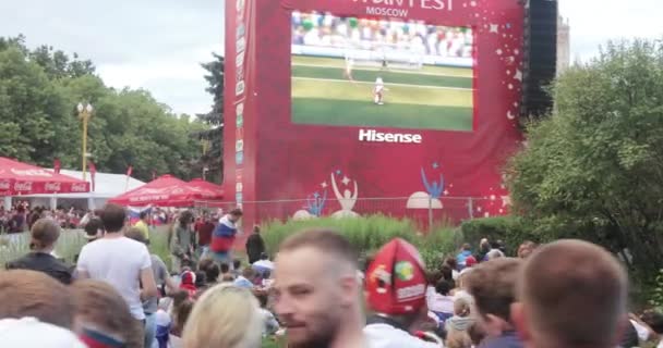 Fifa ワールド カップ、雀が丘のファンのお祭り — ストック動画