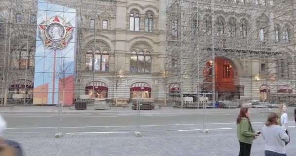 Preparando a Praça Vermelha para a celebração de 9 de maio — Vídeo de Stock