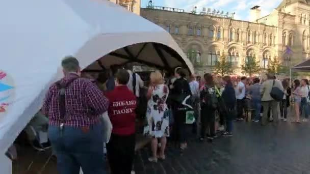 Festiwal książki na placu czerwonym — Wideo stockowe