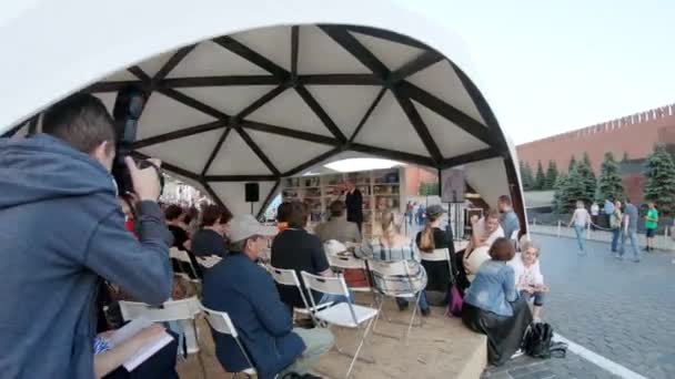 Festival do Livro na Praça Vermelha — Vídeo de Stock