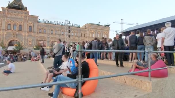 Bücherfest auf dem Roten Platz — Stockvideo