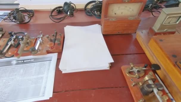 Morse code and radio stations — Stock Video